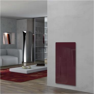 Infrarotheizung Glas IGH 6012 800 Watt schwarz & rot
