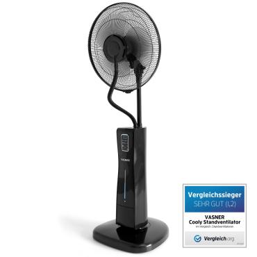 Standventilator Cooly mit Sprühnebel Schwarz