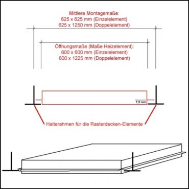 Infrarot Deckenheizung Ecosun C 300 Watt